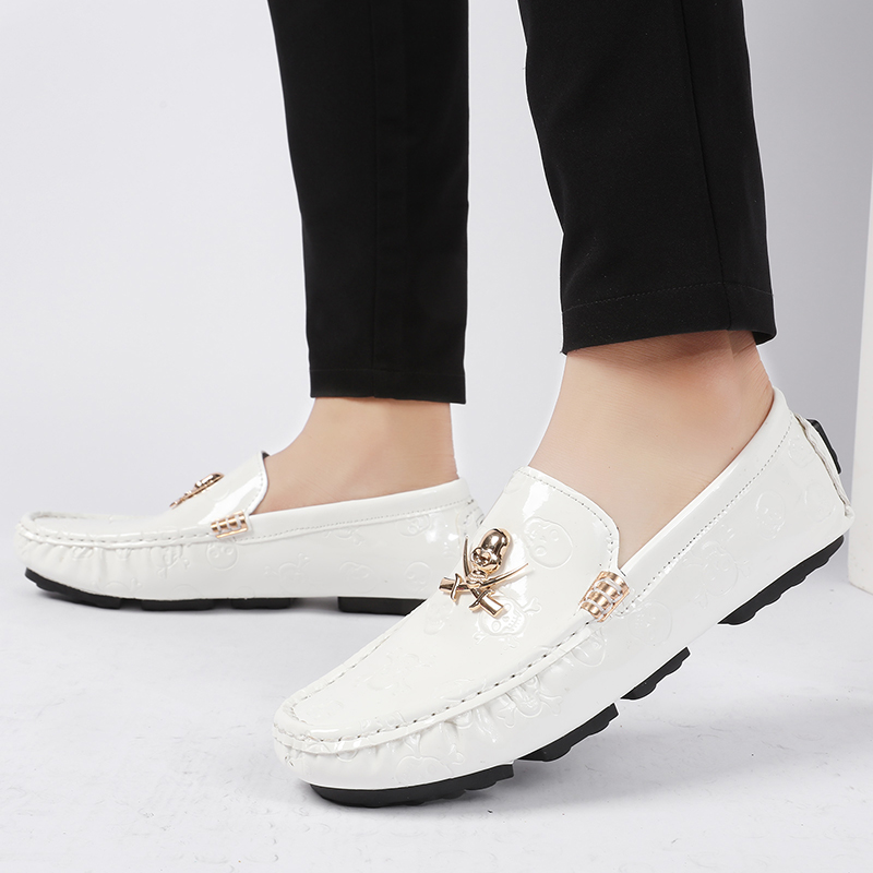 Men Quality Shoes Shine Skull  - Patent Leather Shine บทวิจารณ์และราคา