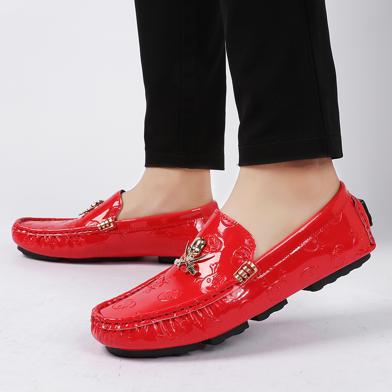 Men Quality Shoes Shine Skull  - Patent Leather Shine บทวิจารณ์และราคา