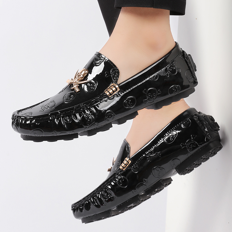 Men Quality Shoes Shine Skull  - Patent Leather Shine บทวิจารณ์และราคา